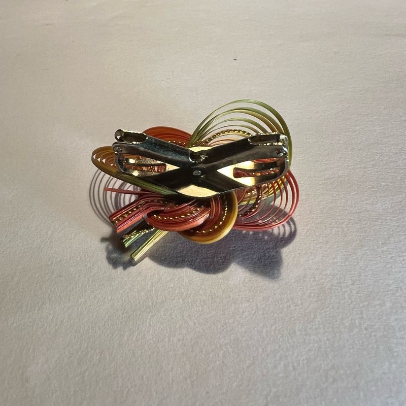 Wings of Grace – Vintage Bamboo Butterfly Clip, Signed Taiwan