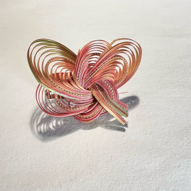 Wings of Grace – Vintage Bamboo Butterfly Clip, Signed Taiwan