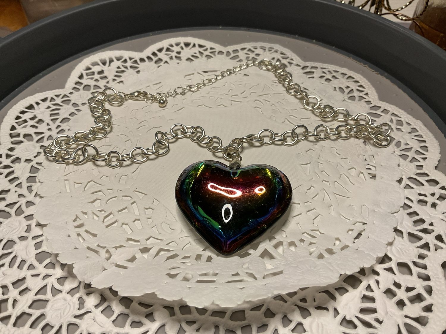 Iridescent Crystal Necklace