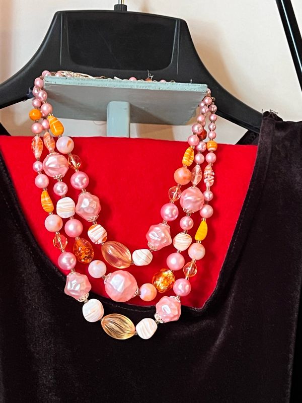 Japan Three Strand Pink Necklace