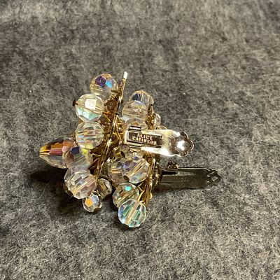 Vintage Aurora Borealis Crystal Earrings