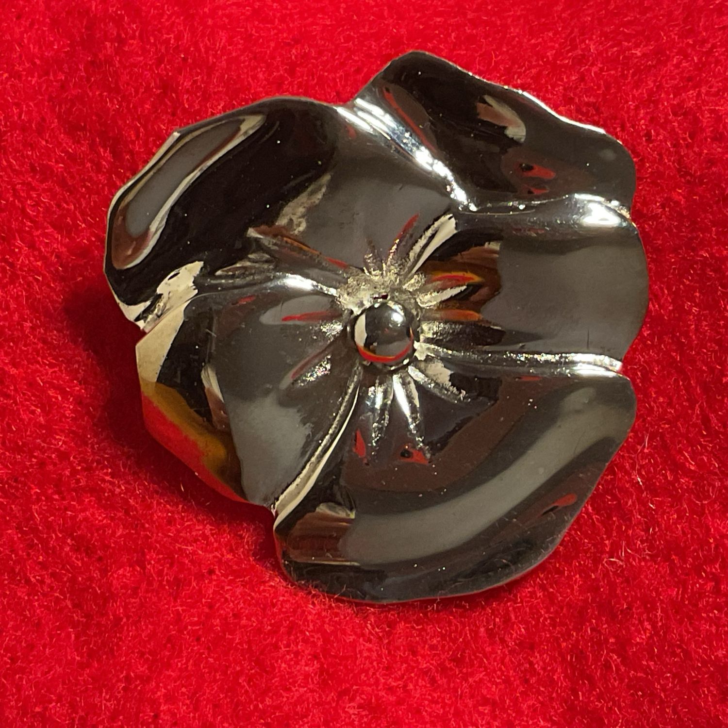 Silver Tone Vintage Flower Brooch