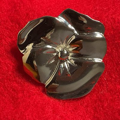 Silver Tone Vintage Flower Brooch