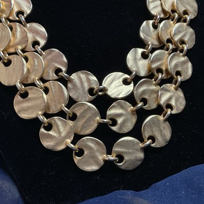 Brushed Gold Layered Necklace