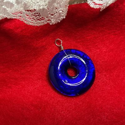 Millefiori Glass Donut Pendant
