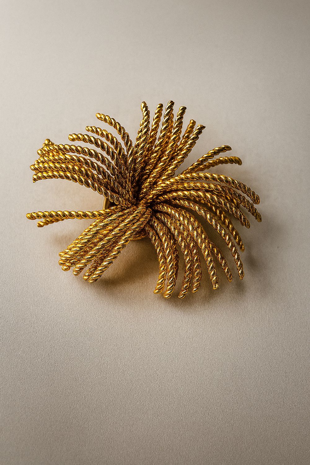 Antique Gold-Tone Firework Brooch | 2” Estate Treasure, Hand-Picked &amp; One-of-a-Kind
