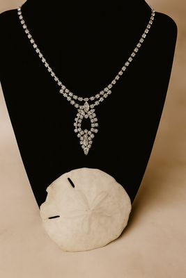 Signed La-Rel Rhinestone Collar – 1950s Sparkle for Evening Grace (14”)