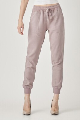 Rosy Brown Linen Joggers
