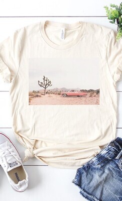 Curvy Desert Car Scene Tshirt
