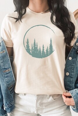 Curvy Cresent Pine Graphic Tshirt