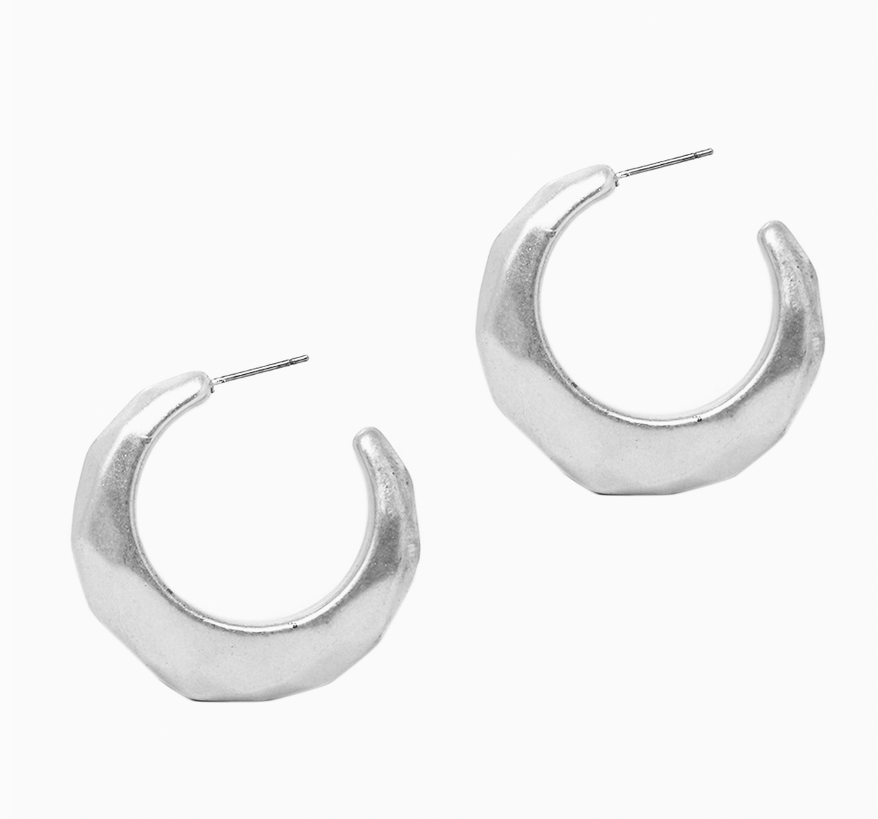 Monroe Silver Hoops