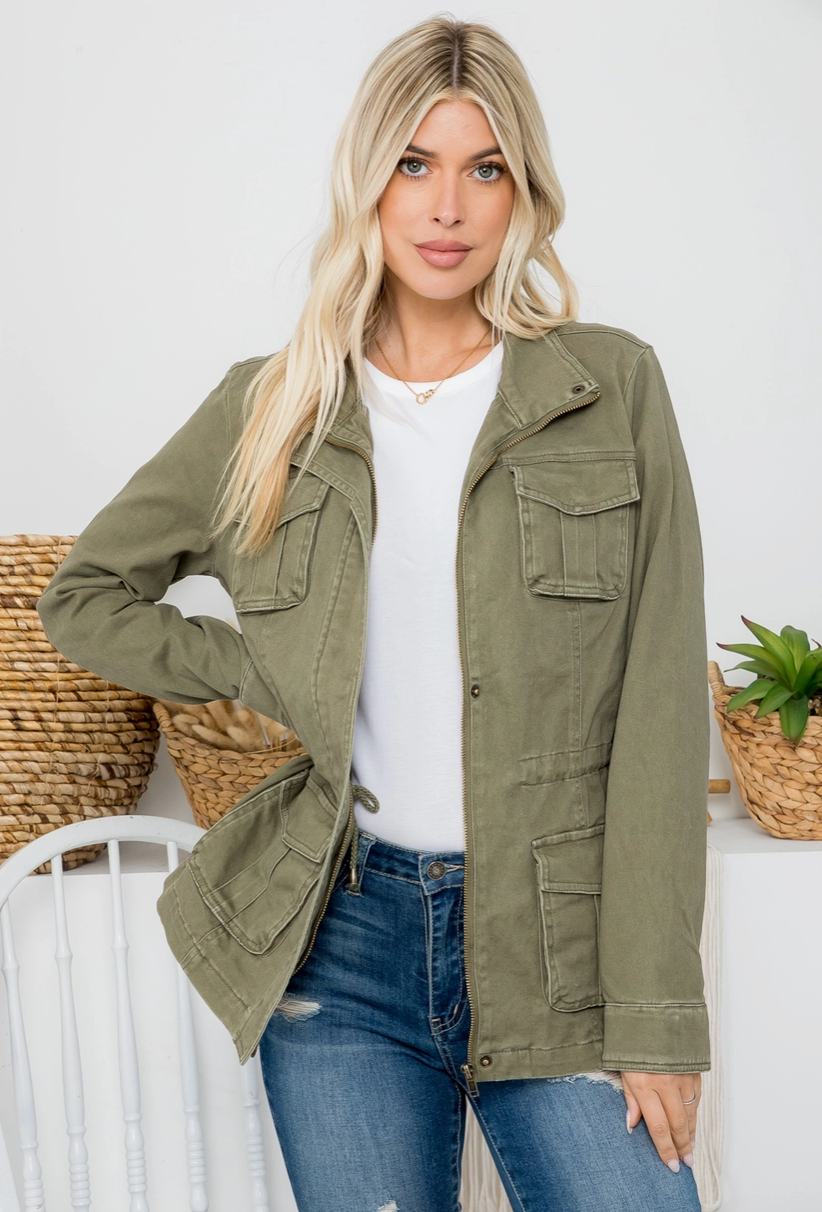 Olive Anorak Jacket