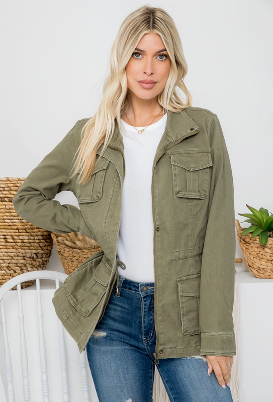 Olive Anorak Jacket
