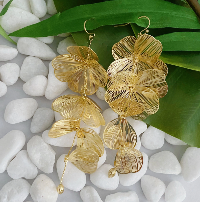 Artful Filigree Flower Drop Earring