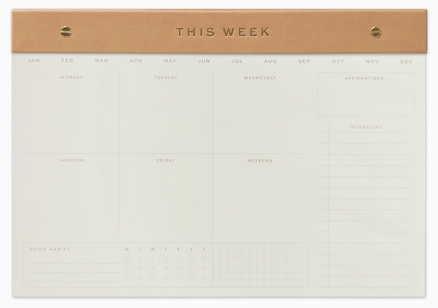 Weekly Notepad Camel