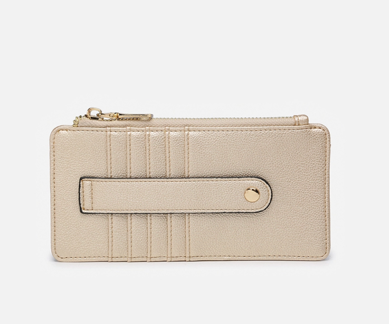 Saige Slim Card Holder Gold
