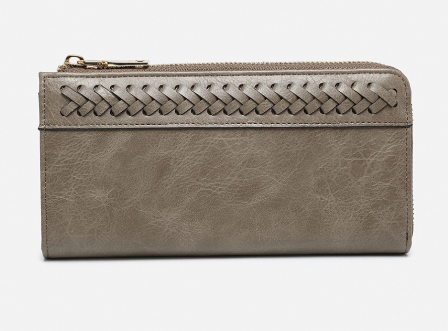 Gia Warn Grey Braided Wallet