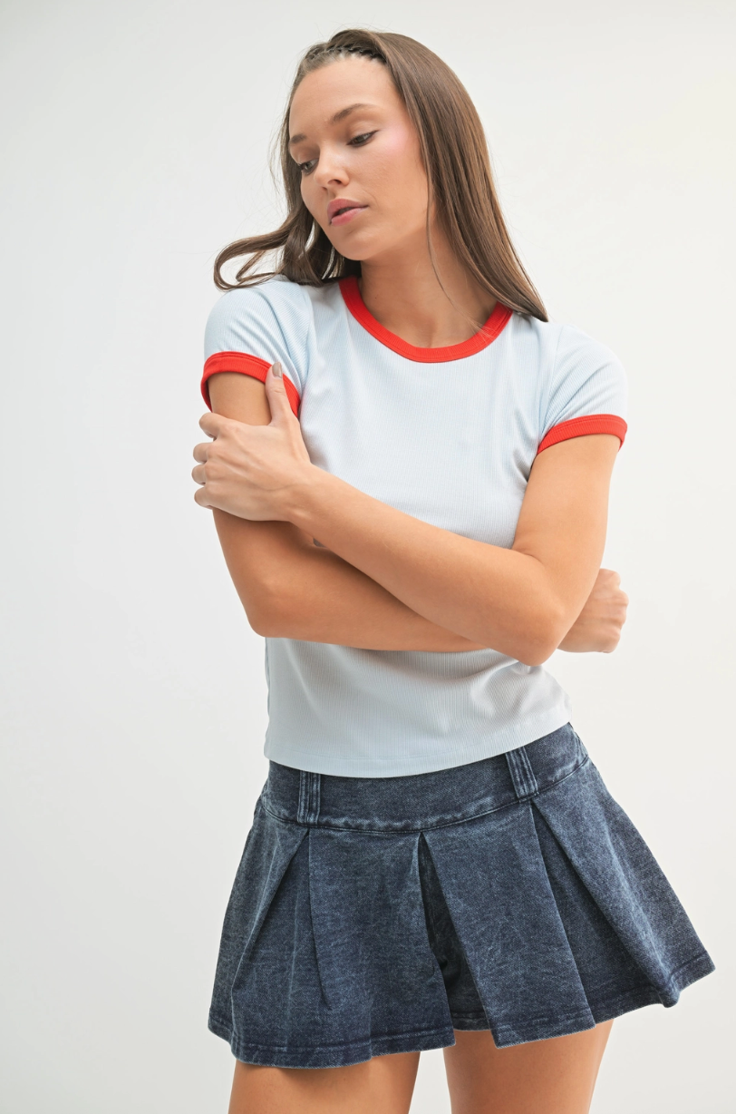 Contrast Trim Baby Tee