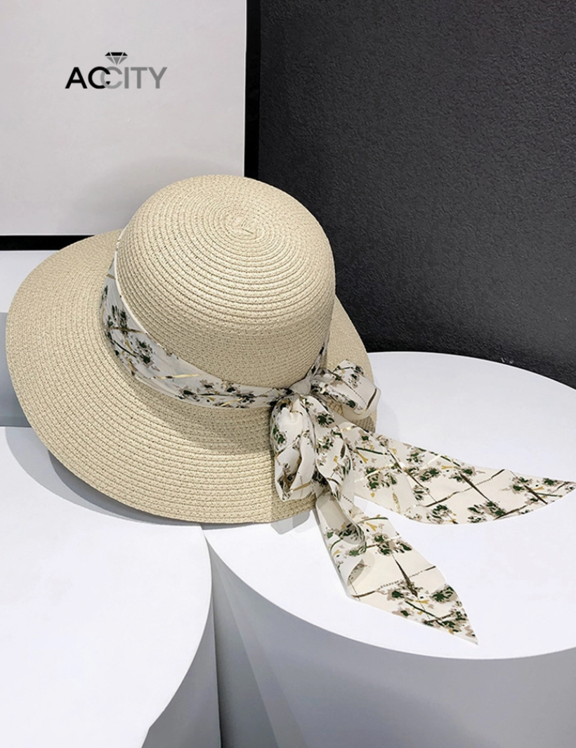 Wide Brim Bowknot Hat
