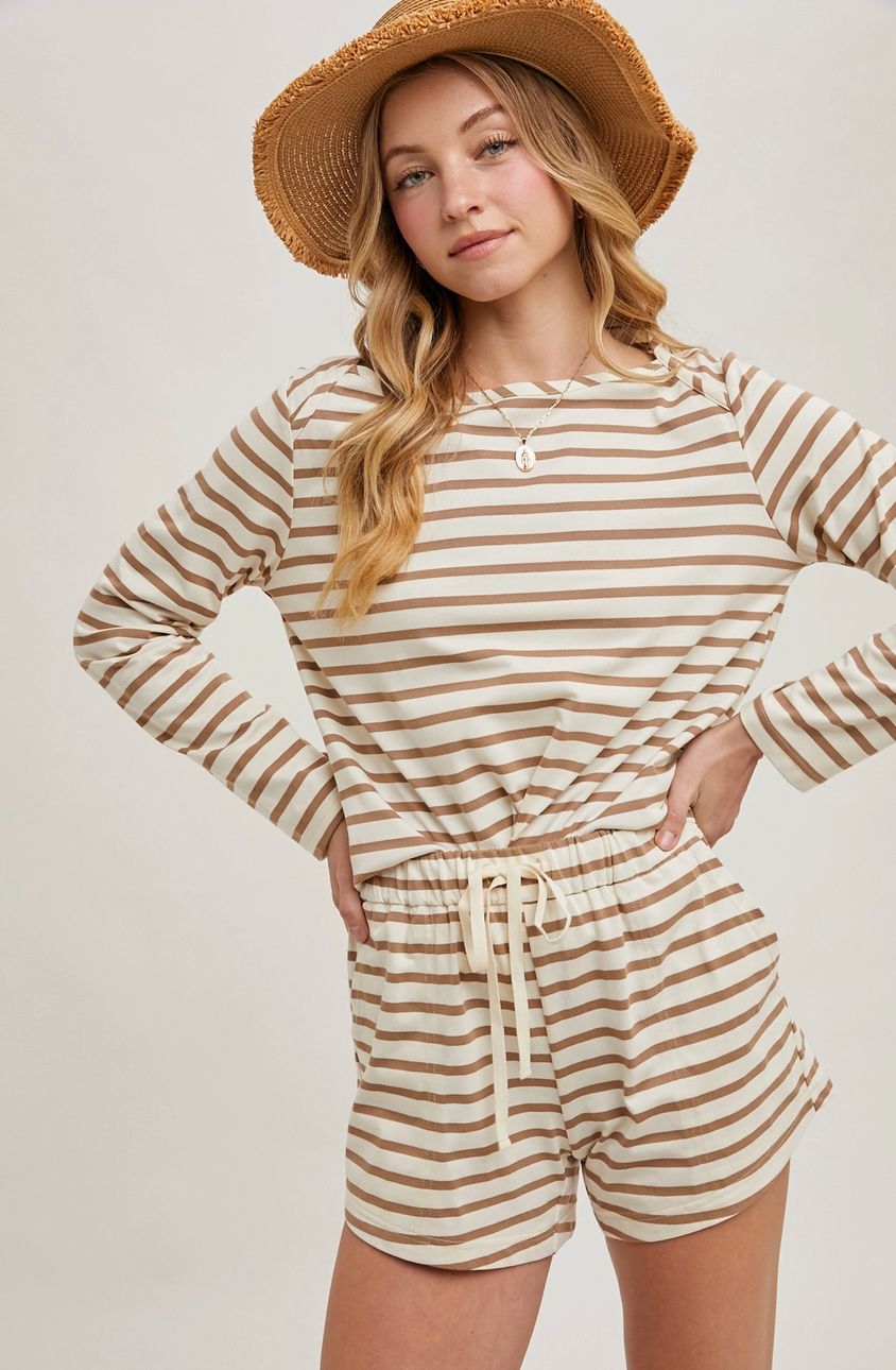 Latte Stripe Pullover