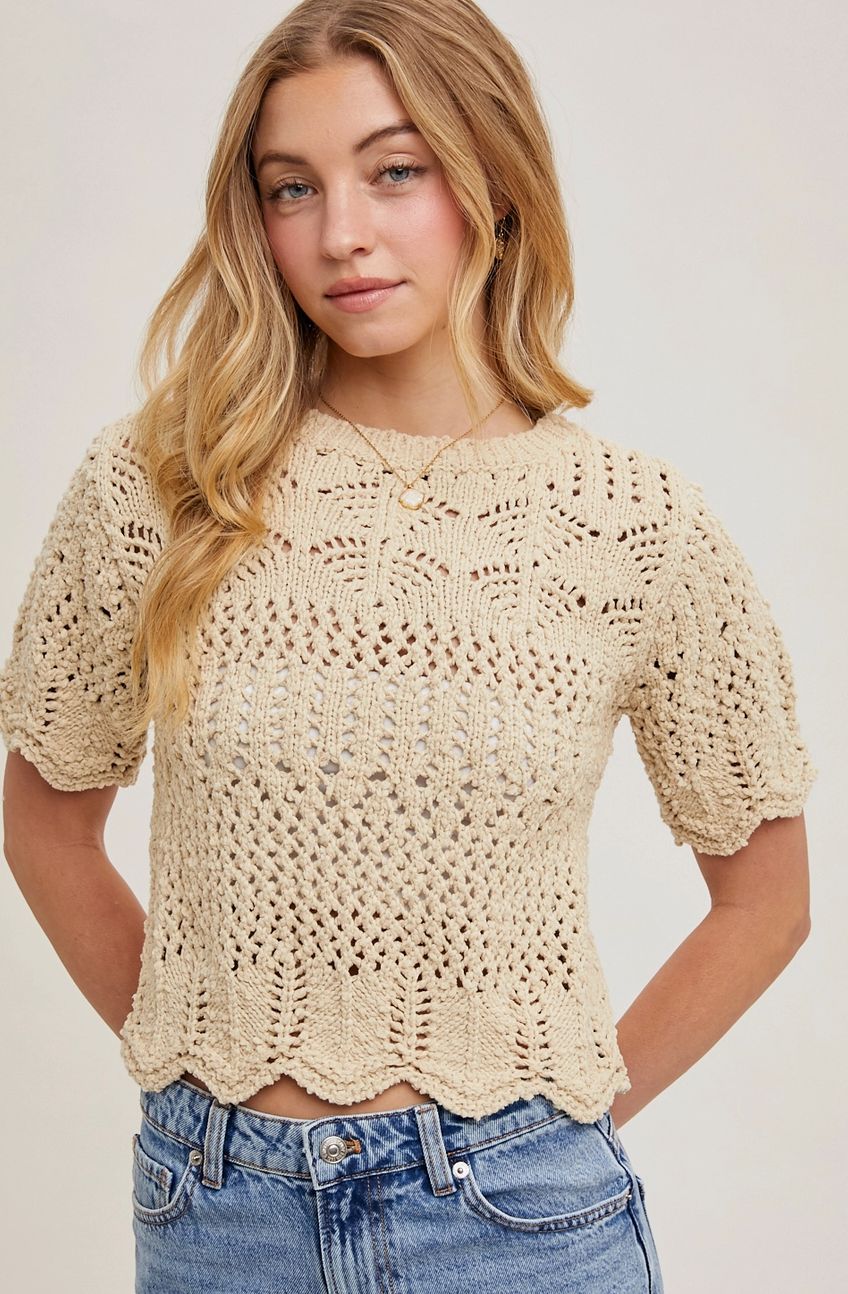 Natural Crochet Sweater