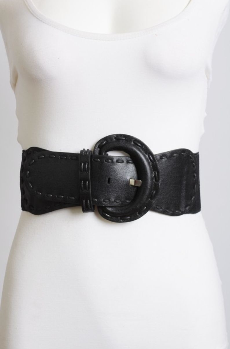 Wide Stitch Western Chic Belt