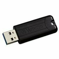 Verbatim  128GB PinStripe USB 3.2 Flash Drive - Black