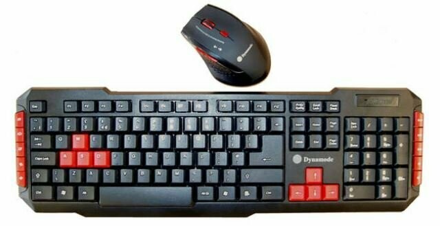 Dynamode Wireless USB Nano Gaming Keyboard and Optical Mouse Desktop Set, Black / Red (KMG9000-W)