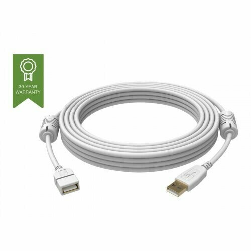 ​VISION Professional installation-grade USB 2.0 extension cable 2 metre  White