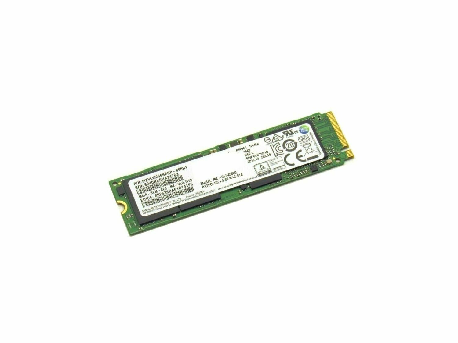 Samsung MZ-VLB256A / MZVLB256HAHQ-000D7 PM981 256GB M.2 2280 MLC PCIe 3.0  NVMe SED SSD