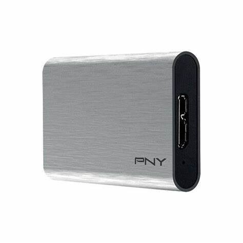Pny Elite 480 gb Solid State Drive Silver  External USB 3.1