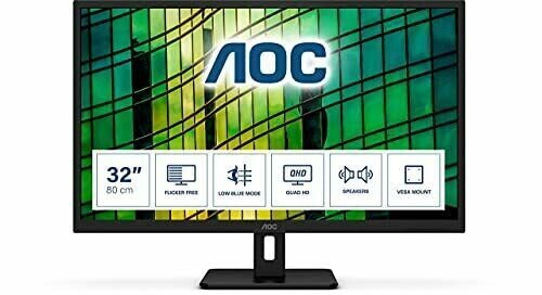 AOC Q32E2N 31.5" Widescreen IPS LED Black Multimedia Monitor