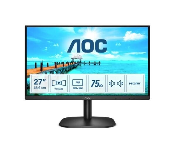AOC 27B2AM 27" Widescreen VA LED Black Monitor
