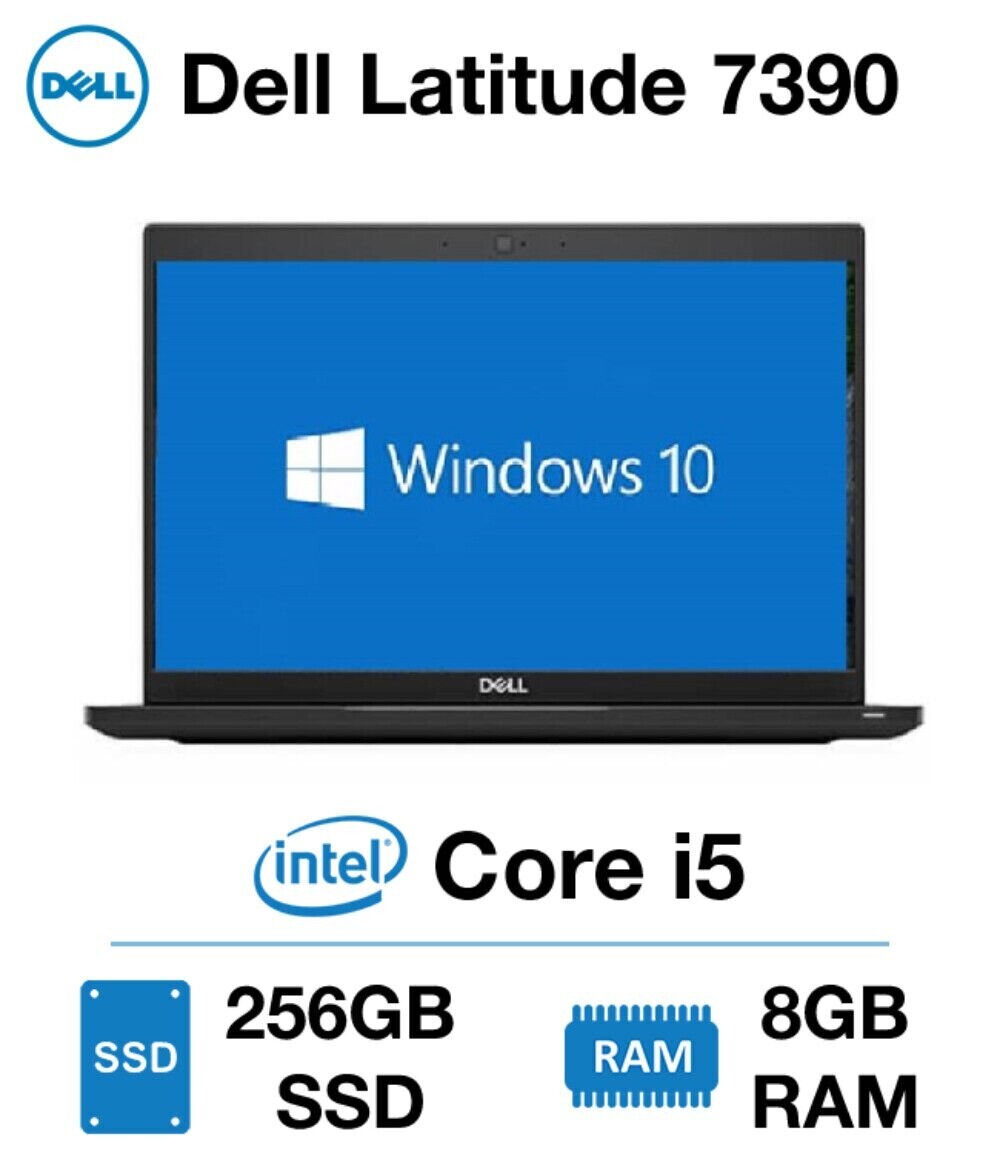 Dell Latitude 7390 Core i5 | 8GB | 256GB SSD | Webcam | Windows 10/11 Pro
