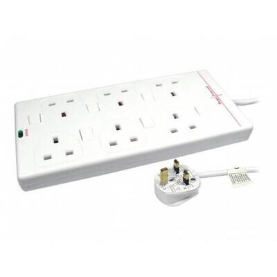 Cables Direct 6 Way Switched Surge Protected Power Block surge protector