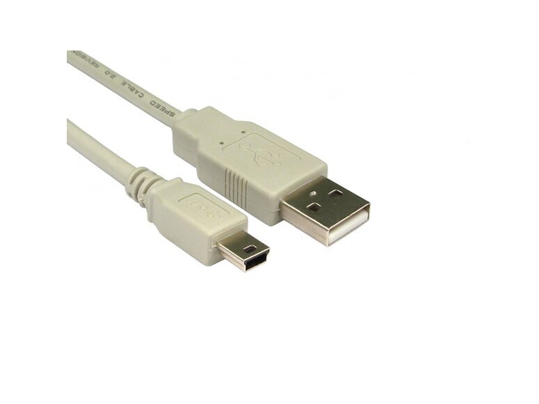 Cables Direct 1.8m USB 2.0 Type A to Mini B Cable in Beige