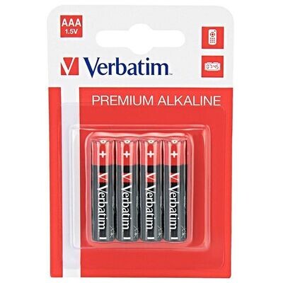 AAA, 1.5V, Verbatim, blister pack, 4-pack, 49920