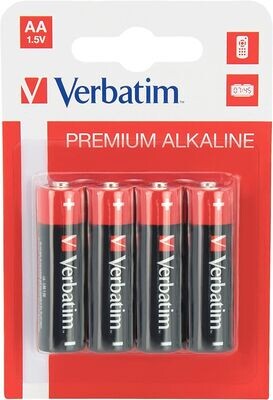 Verbatim 49921 - AA Alkaline Batteries 4 Pack