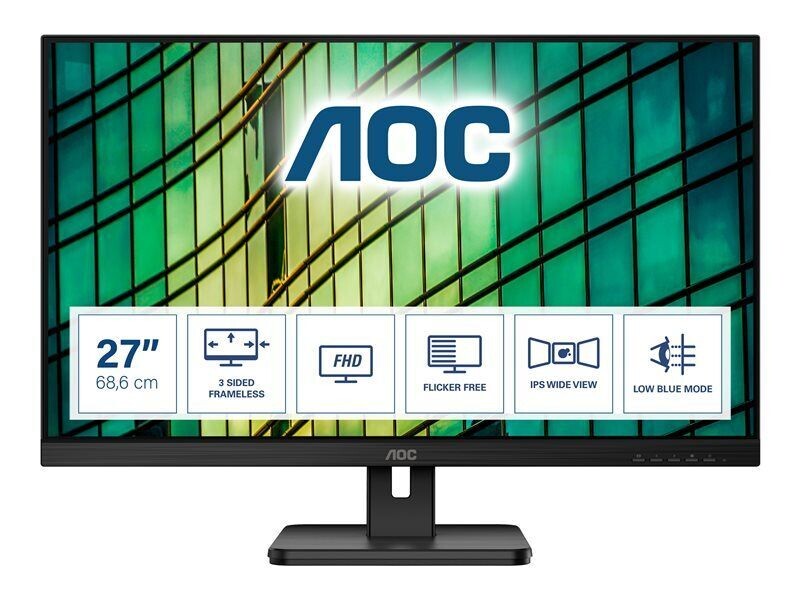 AOC 27E2QAE - LED monitor - Full HD (1080p) - 27" HDMI,VGA ,DisplayPort
