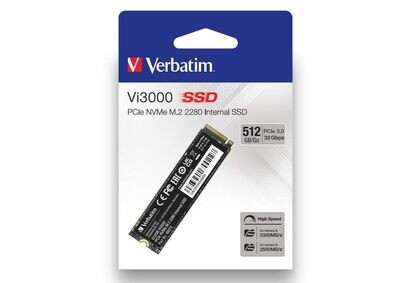 VERBATIM SSD VI3000 INTERNAL PCIE NVME M.2 SSD 512GB