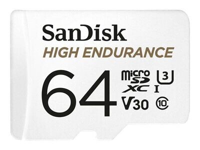SanDisk High Endurance - flash memory card - 64 GB - microSDXC UHS-I