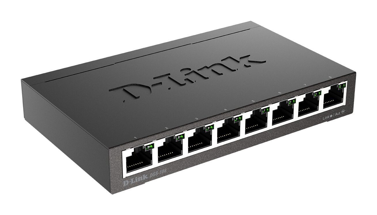 D-Link DGS 108 - Switch - unmanaged - 8 x 10/100/1000 - desktop