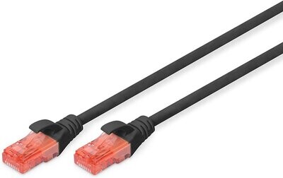 Digitus RJ45 Networks Cable CAT 6 U/UTP 3m Black