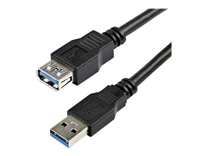 2m Black USB 3.0 Male to Female Extension Cable