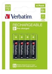 Verbatim AAA Rechargeable Batteries (Pack of 4) 49514