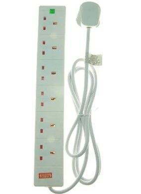 Power Master 6g 2mtr 13a Ext Lead Surge Protected