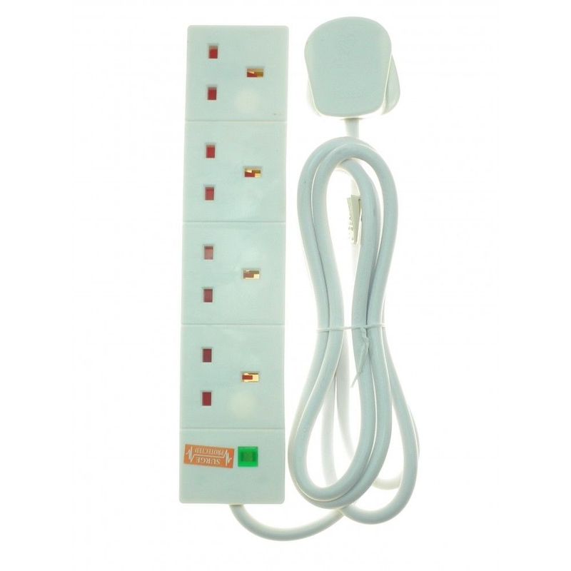 POWERMASTER 4 GANG 2M EXT. SOCKET SURGE PROTECTED