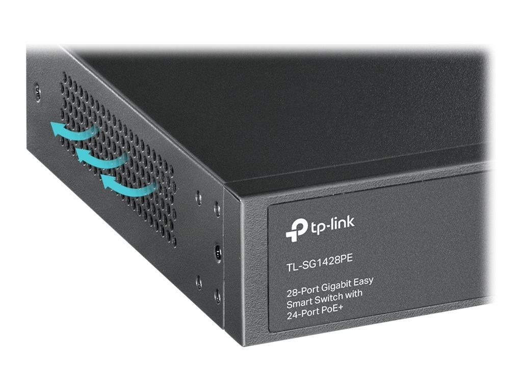 TP-Link TL-SG1428PE - switch - 28 ports, 24 X poe, smart - rack-mountable