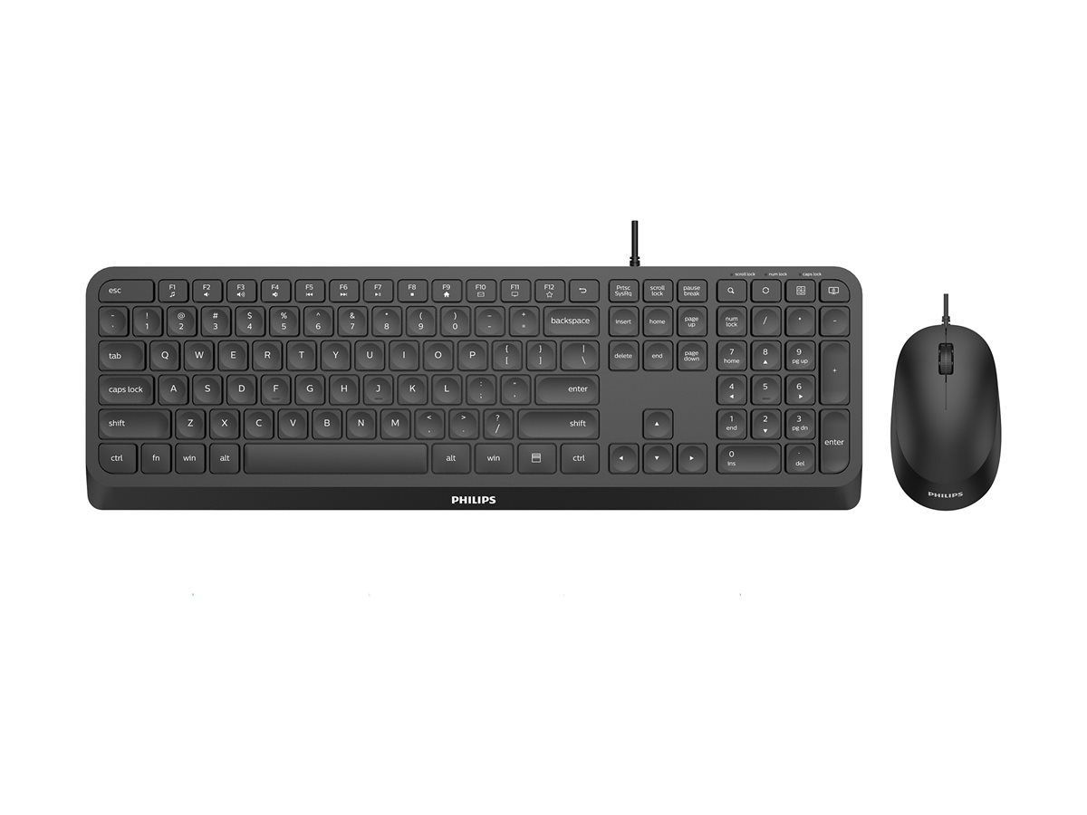 Philips 2000 series SPT6207B - keyboard and mouse set - QWERTY Input Device