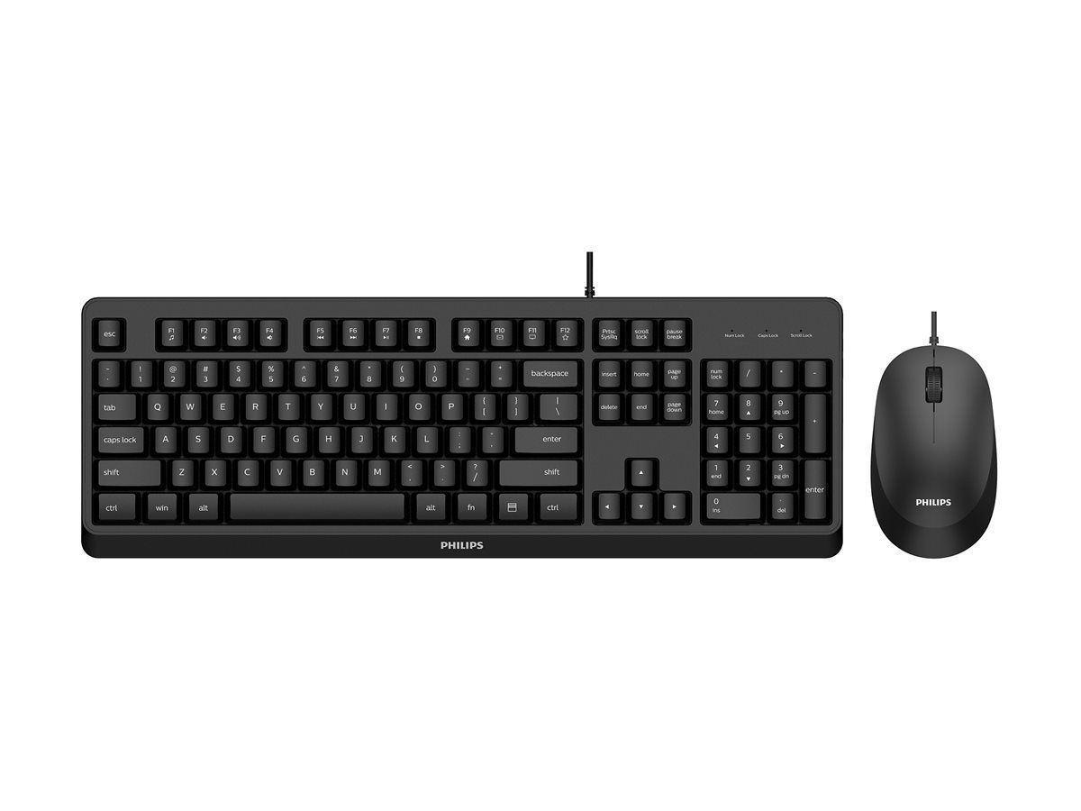 Philips 2000 series SPT6207BL - keyboard and mouse set - QWERTY Input Device